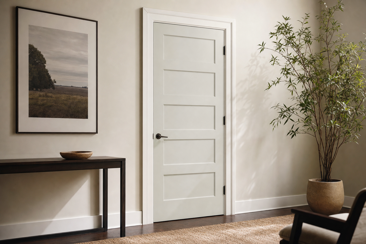 Ice by Benjamin Moore on interior-doors
