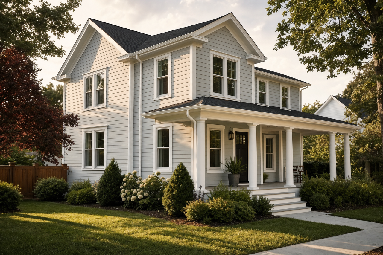 Seersucker by Benjamin Moore on exterior