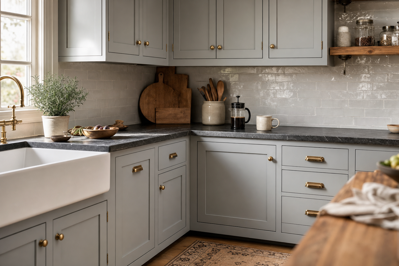 Subway by Benjamin Moore on cabinets