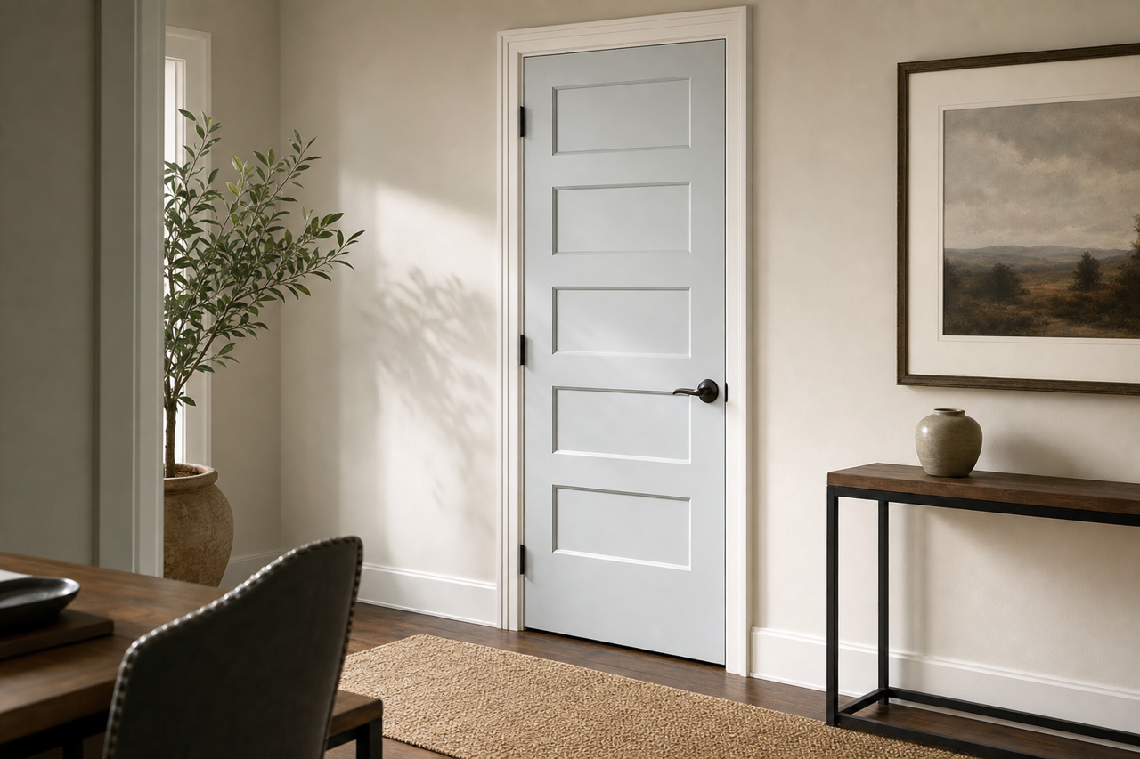 Early by Benjamin Moore on interior-doors