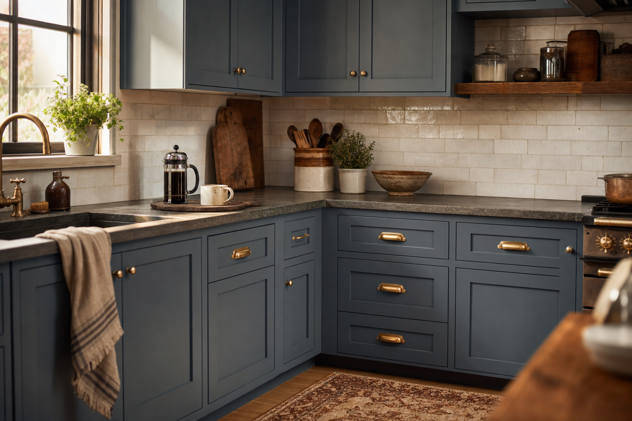 Andes by Benjamin Moore on cabinets
