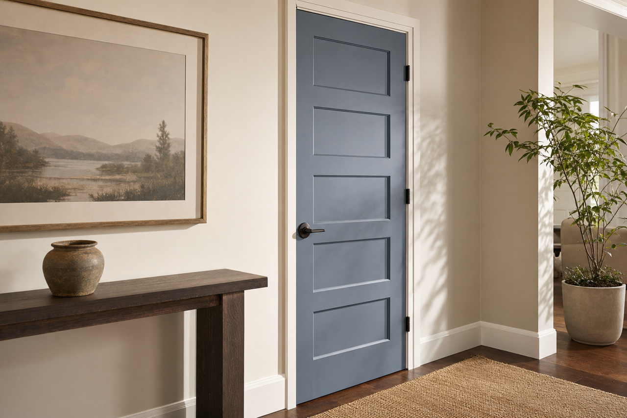Andes by Benjamin Moore on interior-doors