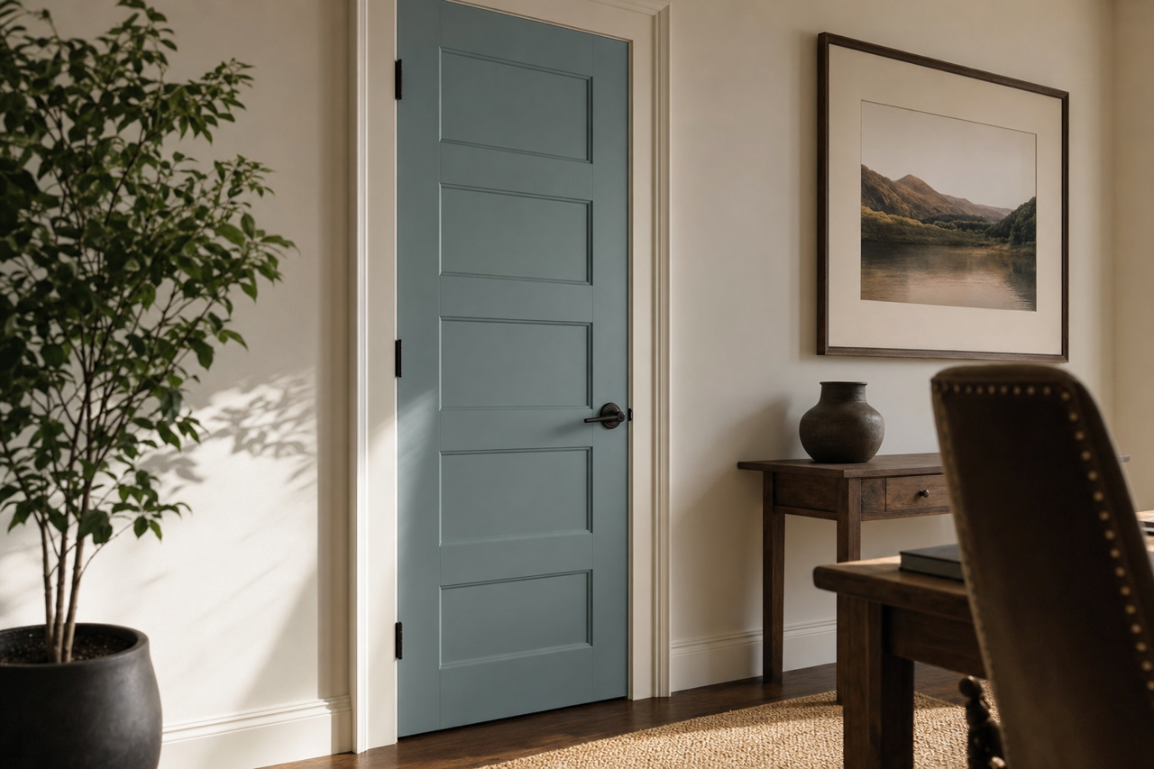 Dusty by Benjamin Moore on interior-doors