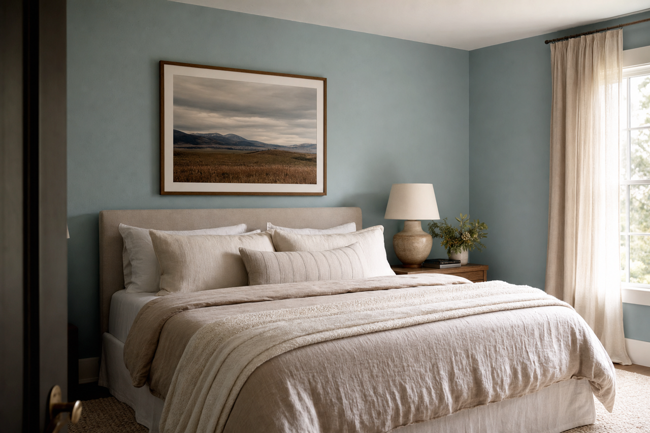Dusty by Benjamin Moore on interiors
