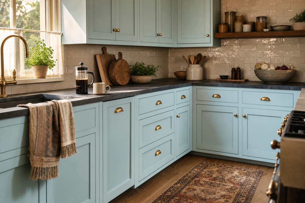 Intuition by Benjamin Moore on cabinets