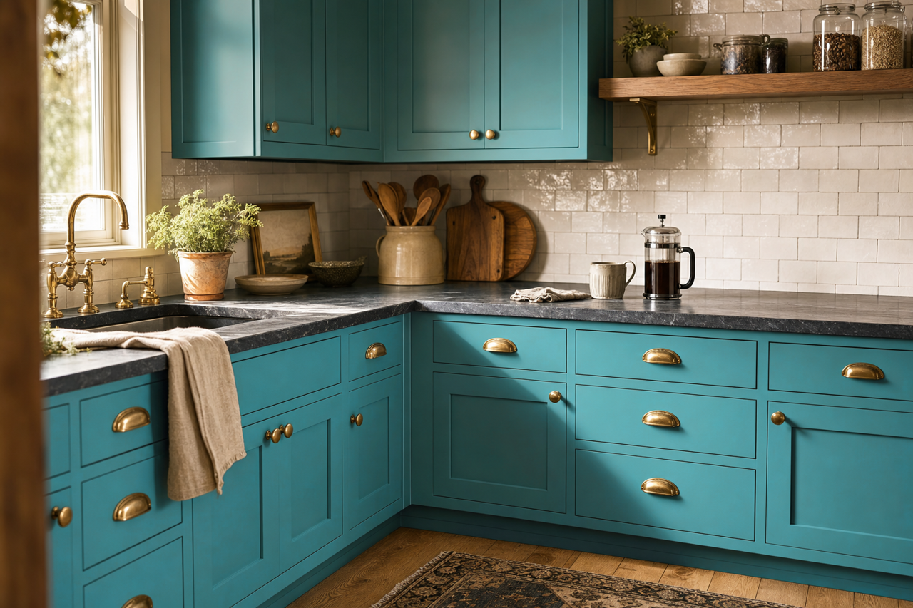In by Benjamin Moore on cabinets