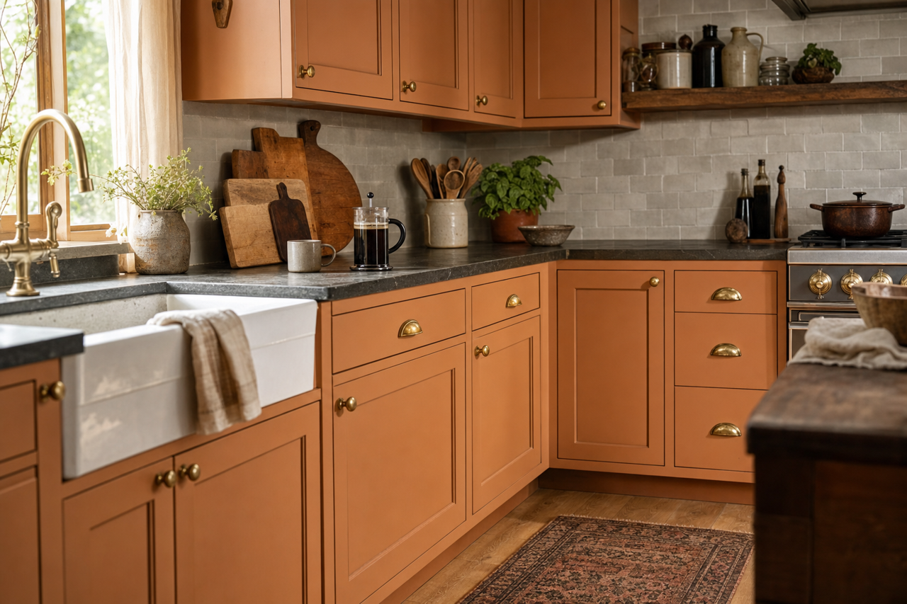 Old by Benjamin Moore on cabinets