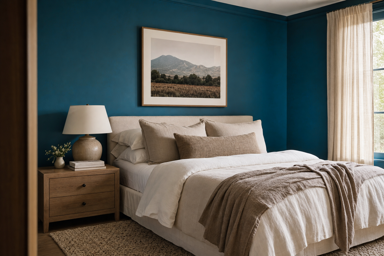 Adriatic by Benjamin Moore on interiors