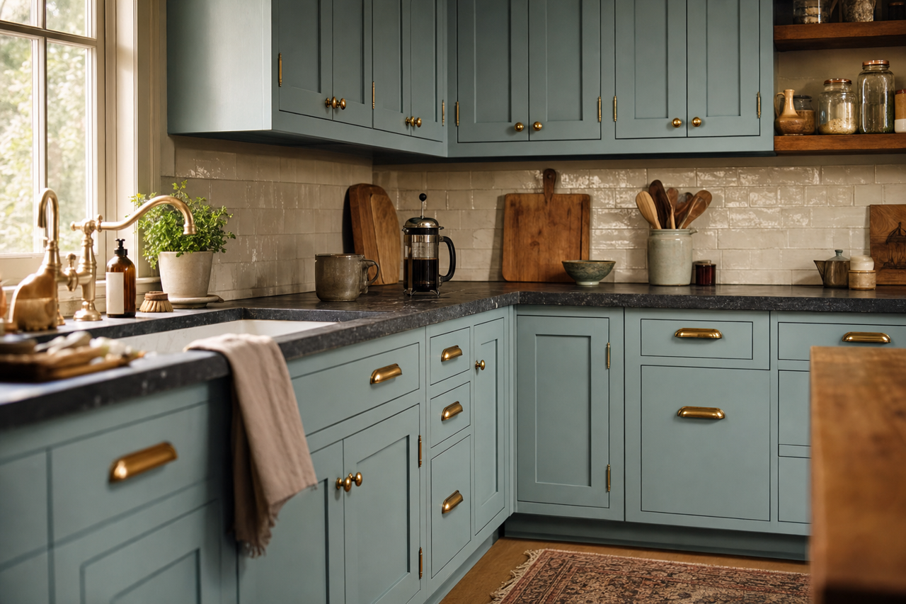 Silken by Benjamin Moore on cabinets