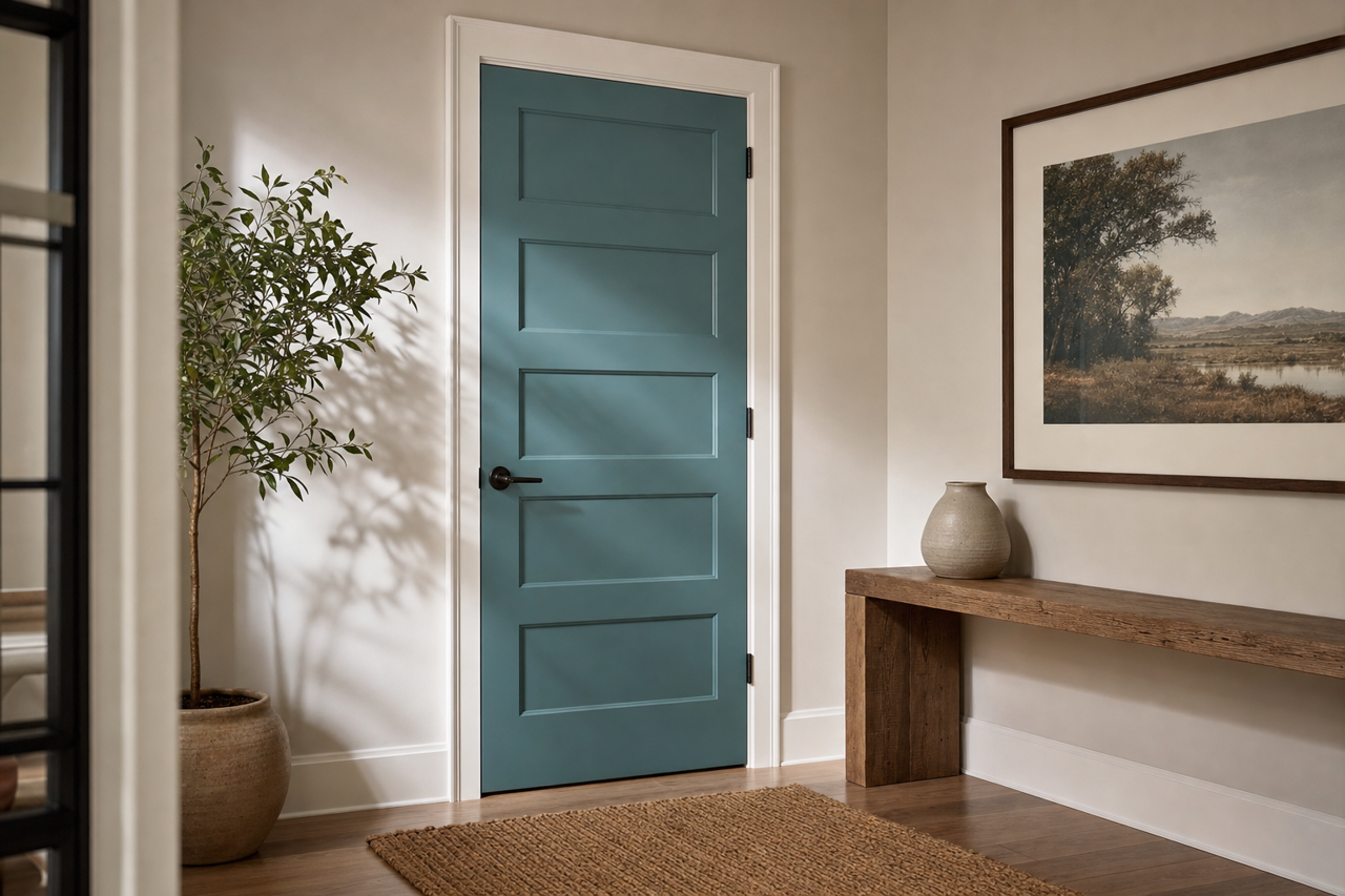 Baltic by Benjamin Moore on interior-doors