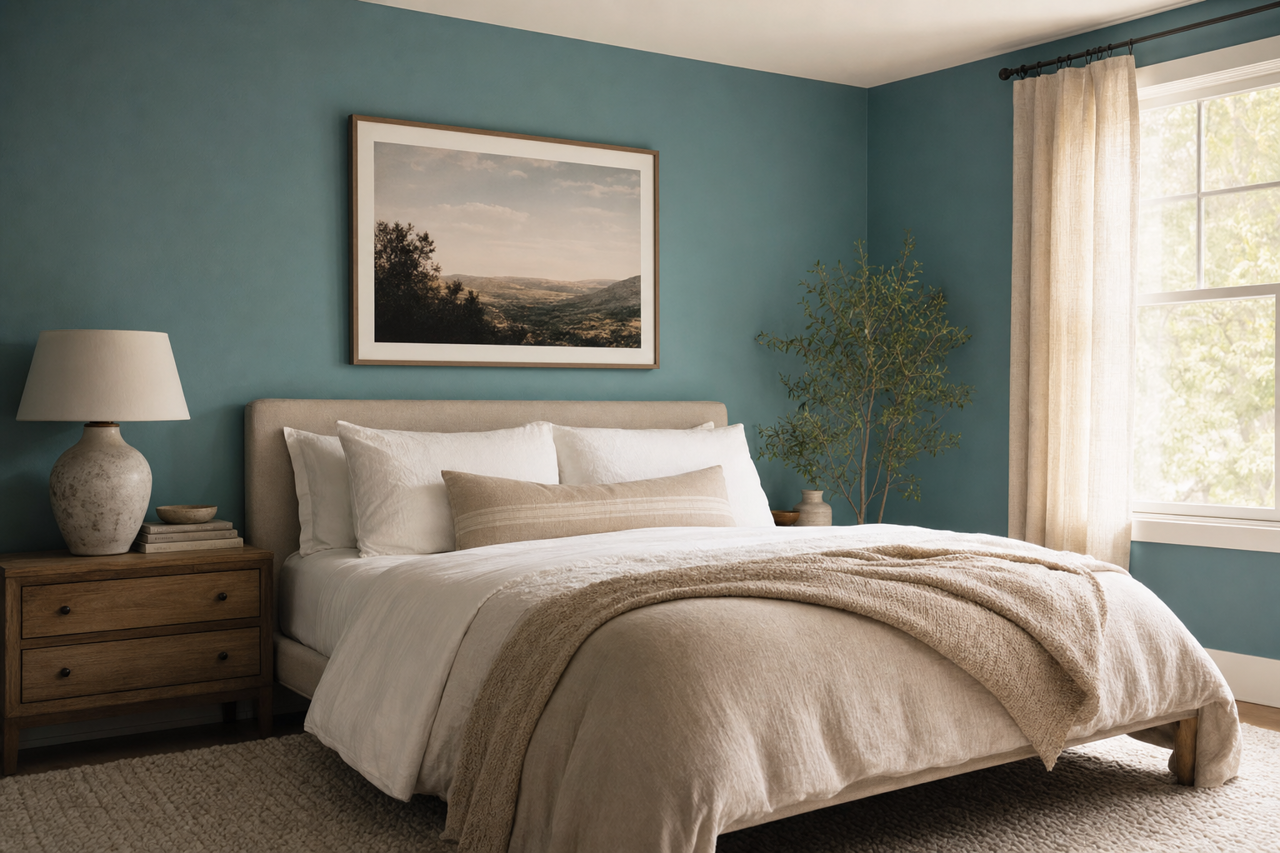 Baltic by Benjamin Moore on interiors