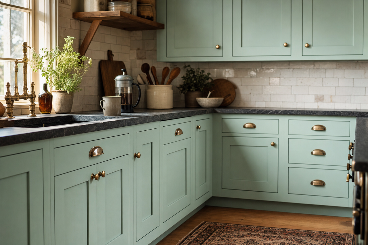 Antique by Benjamin Moore on cabinets