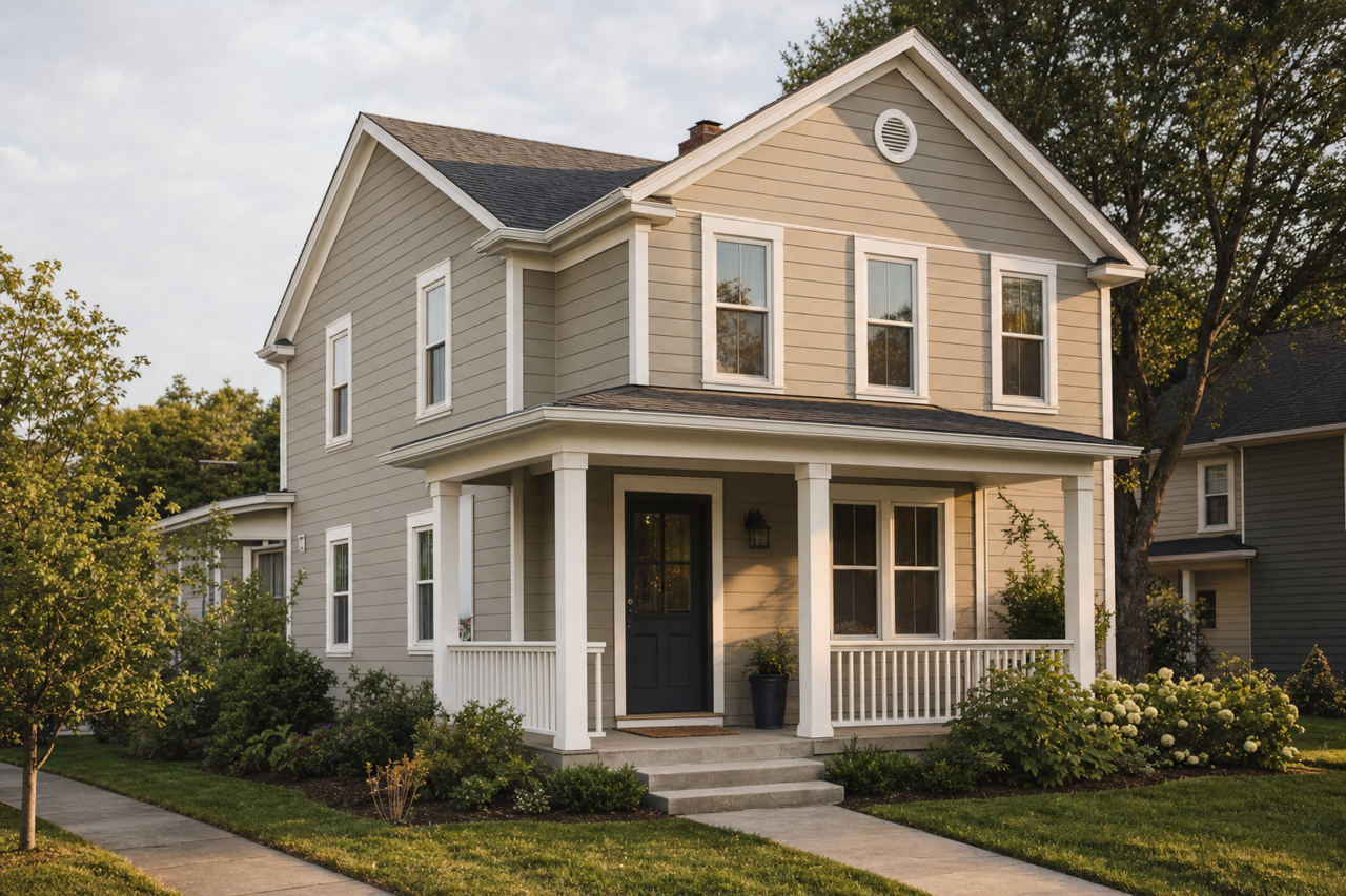 Upper by Benjamin Moore on exterior