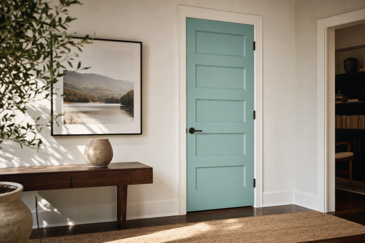 Skydive by Benjamin Moore on interior-doors
