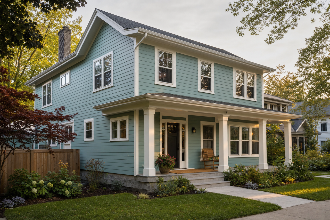 Antiqued by Benjamin Moore on exterior