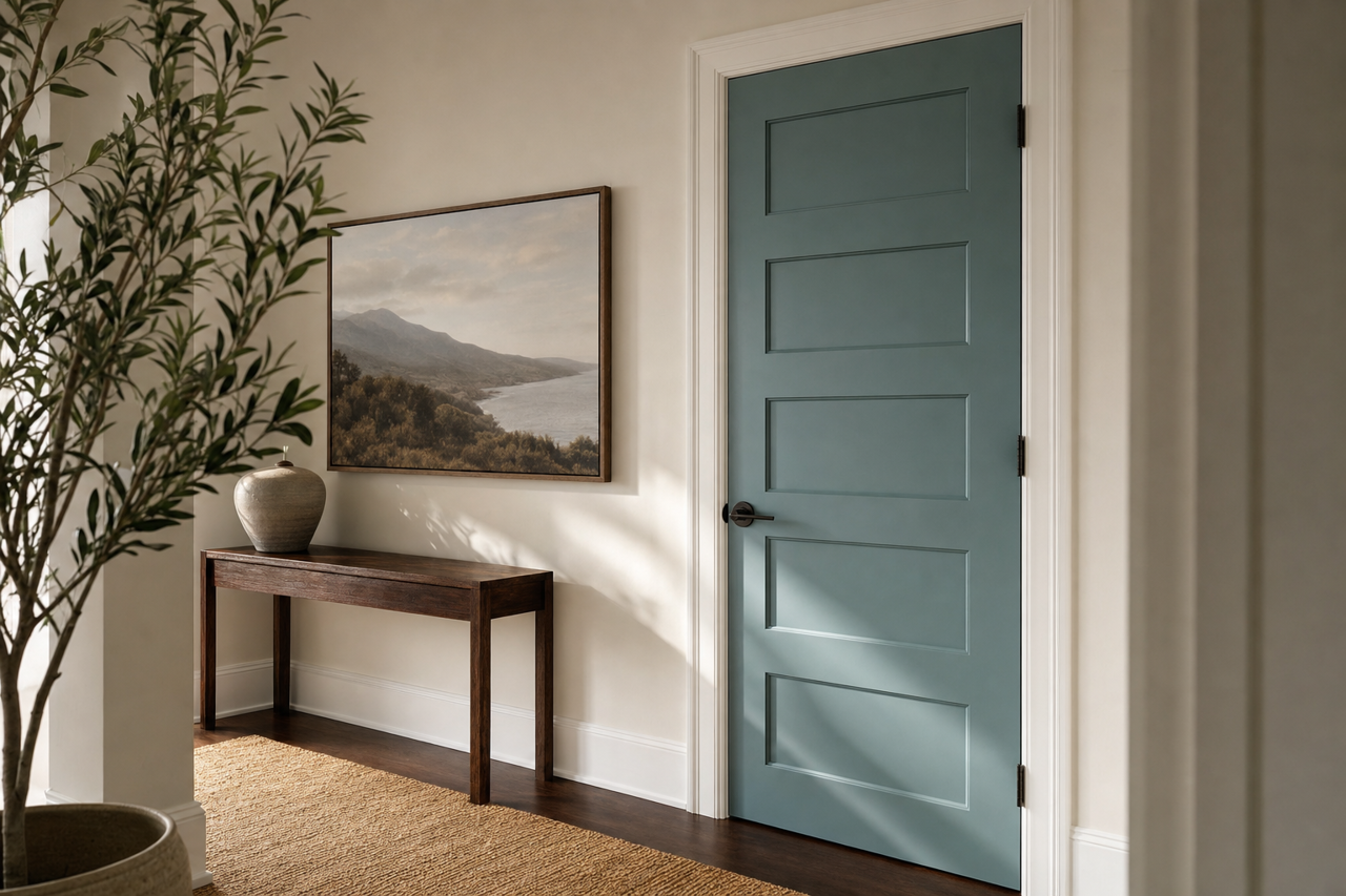 Tropical by Benjamin Moore on interior-doors