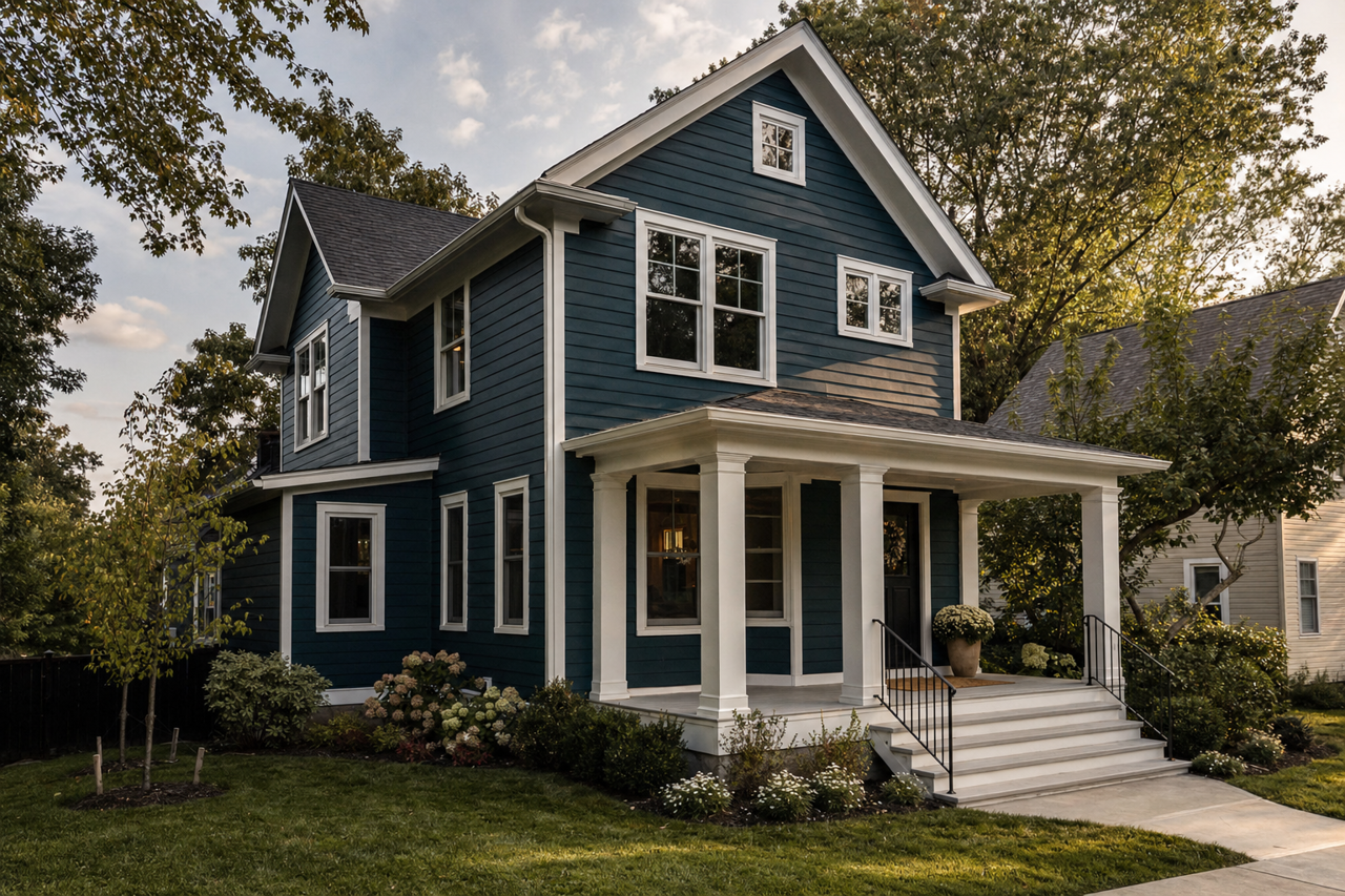 Dark by Benjamin Moore on exterior
