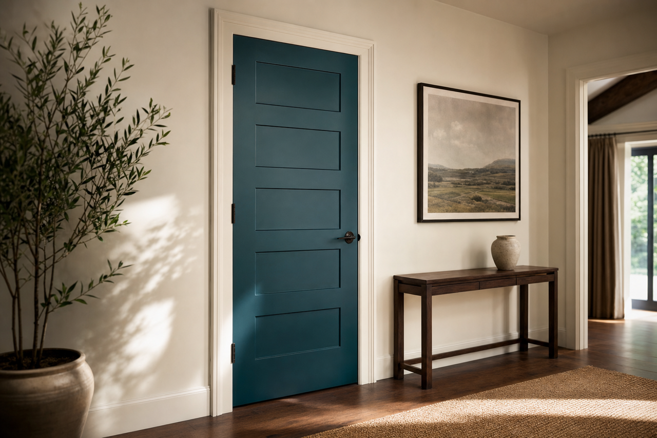 Dark by Benjamin Moore on interior-doors