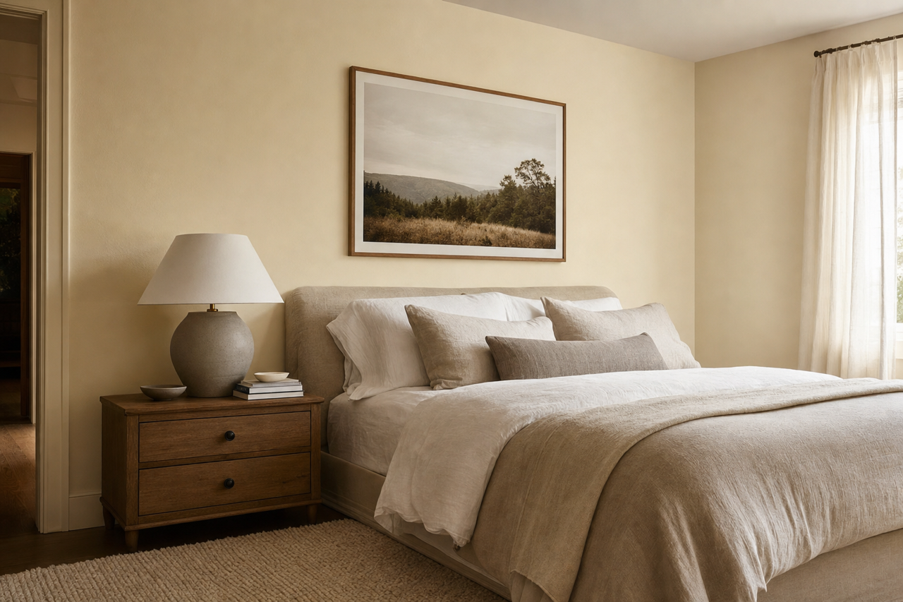 Barely by Benjamin Moore on interiors