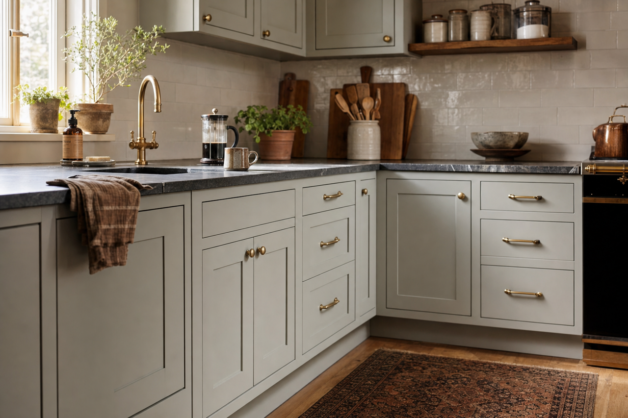 Picnic by Benjamin Moore on cabinets