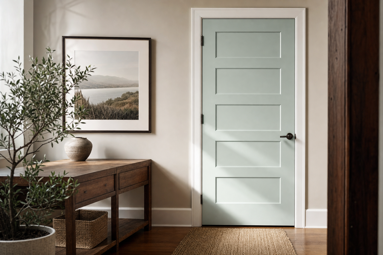 Sylvan by Benjamin Moore on interior-doors