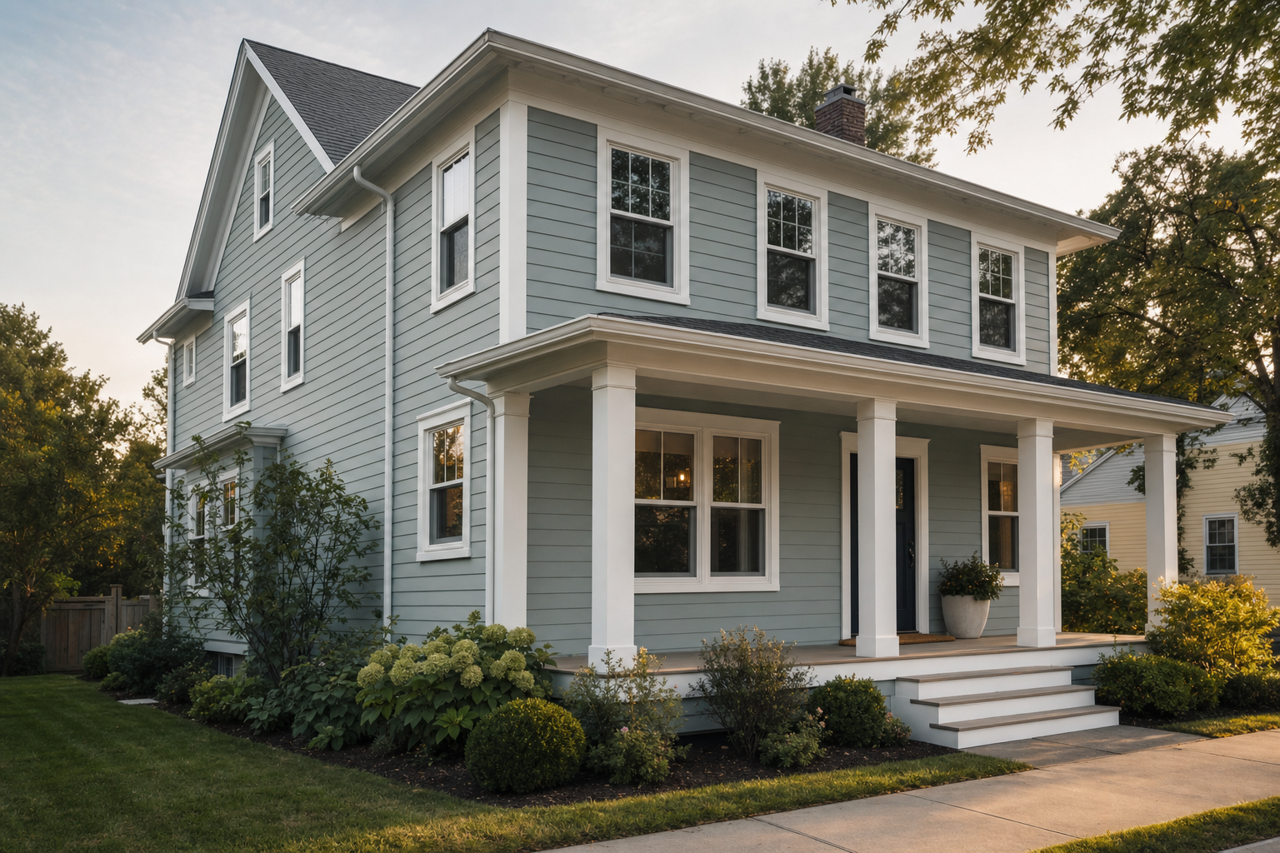 Mystic by Benjamin Moore on exterior