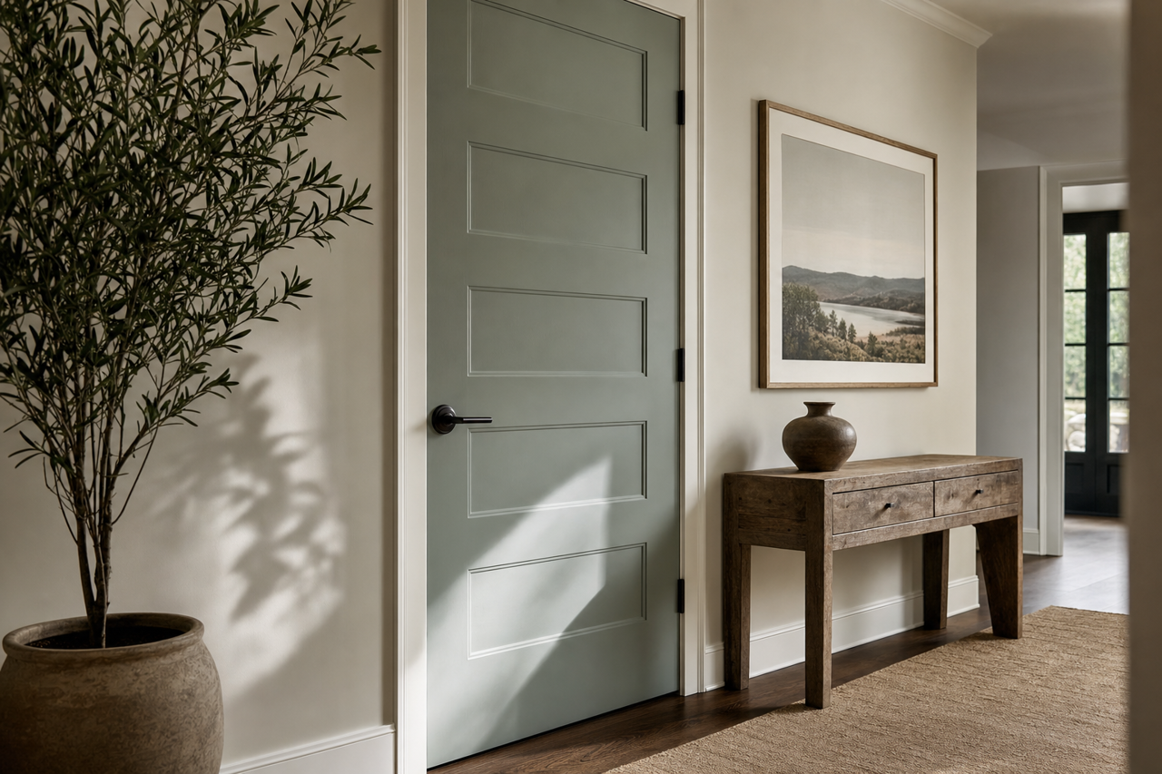 Mystic by Benjamin Moore on interior-doors