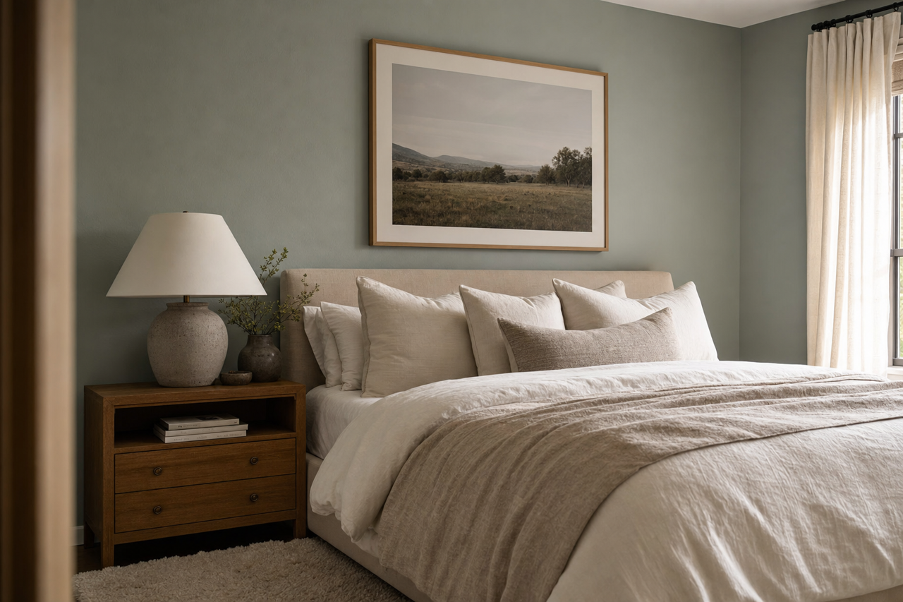 Mystic by Benjamin Moore on interiors