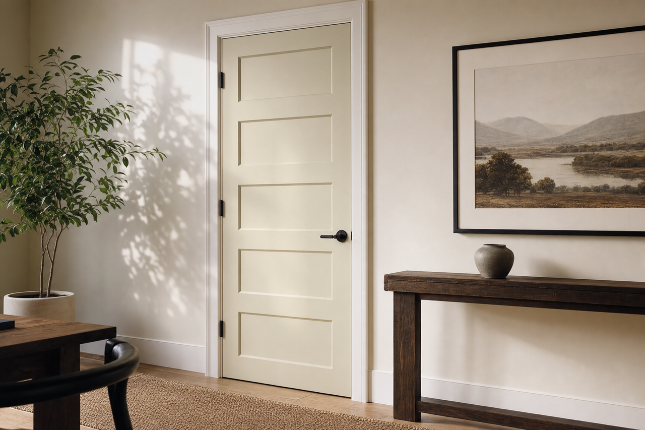 Dusty by Benjamin Moore on interior-doors