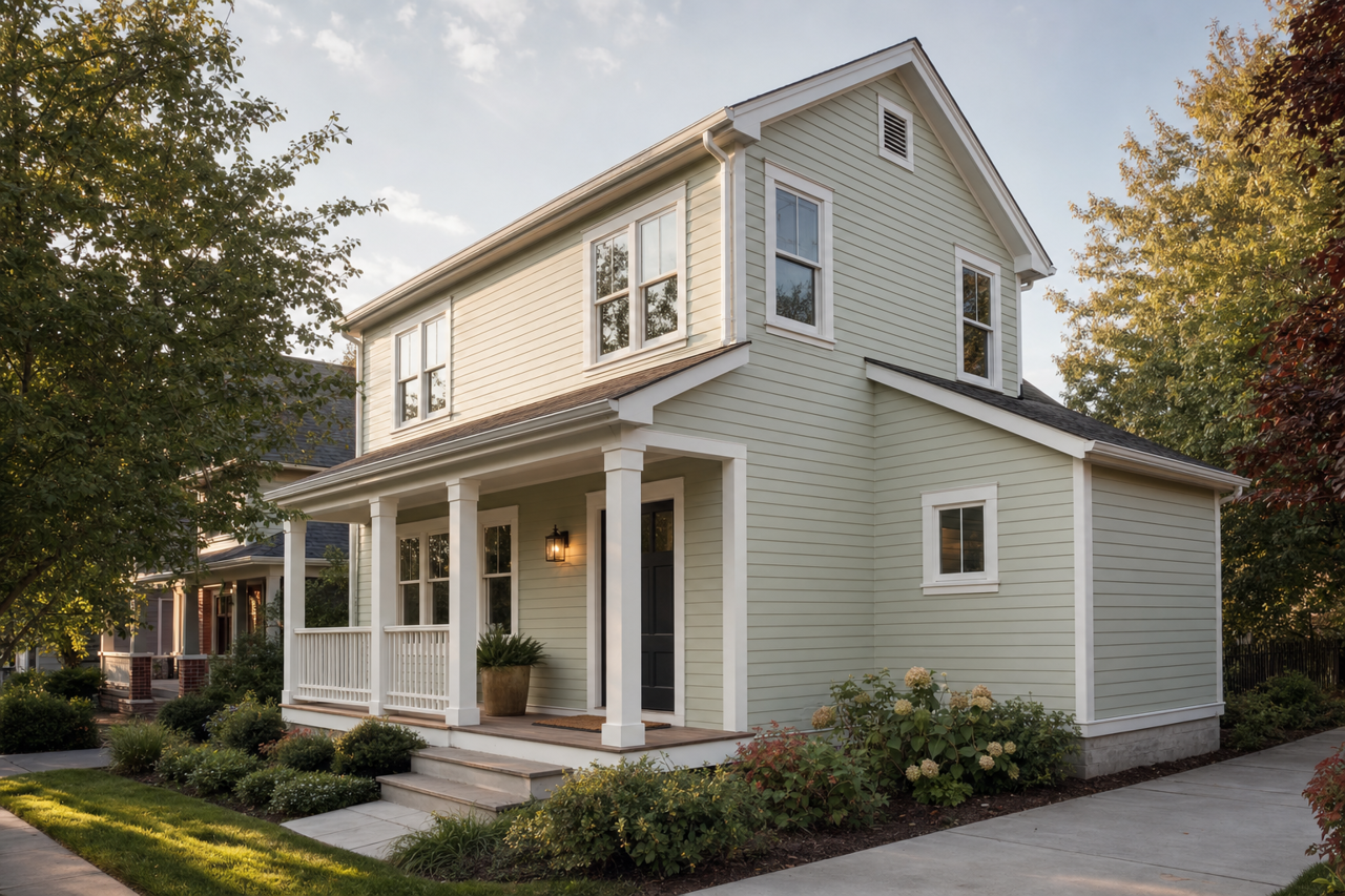 Sagebrush by Benjamin Moore on exterior