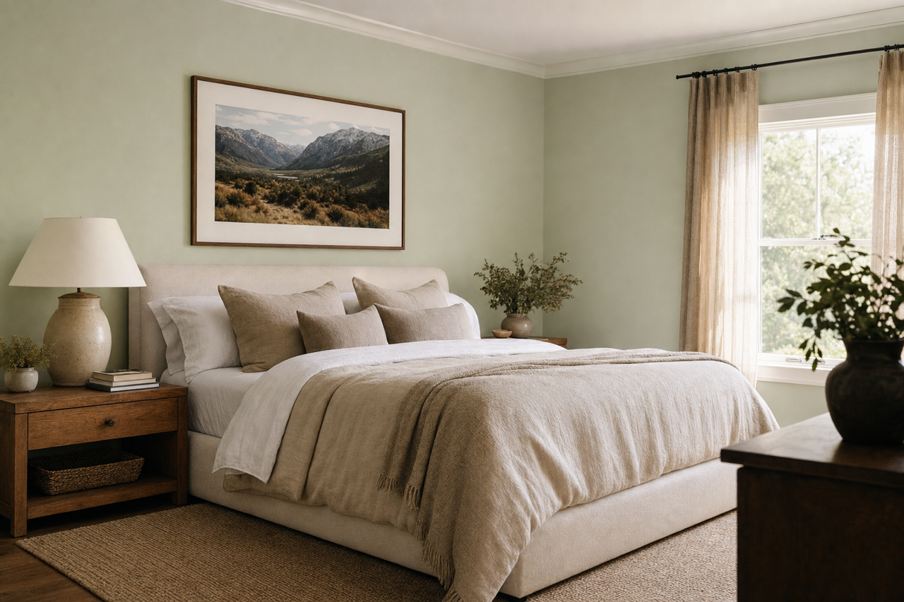 Sagebrush by Benjamin Moore on interiors