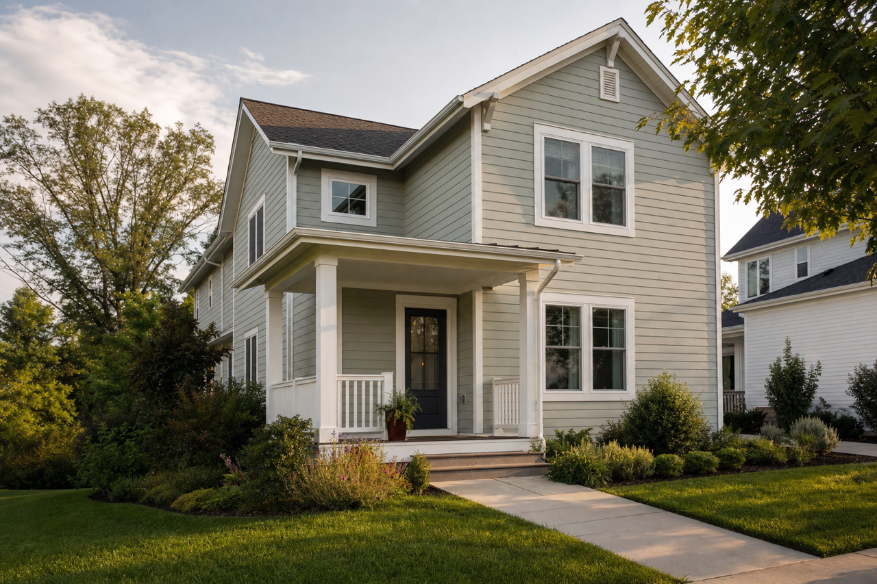 Sage by Benjamin Moore on exterior
