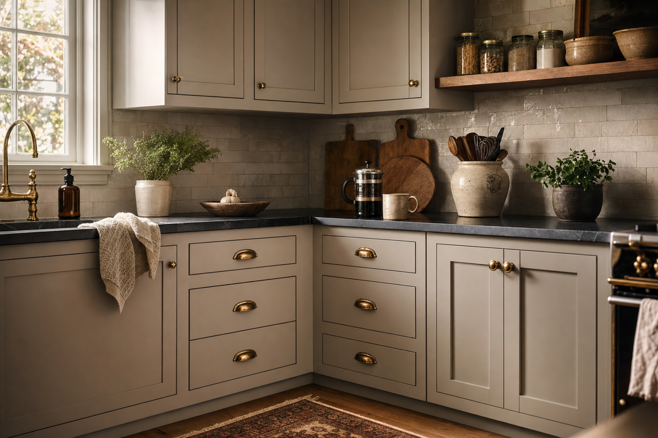Gothic by Benjamin Moore on cabinets
