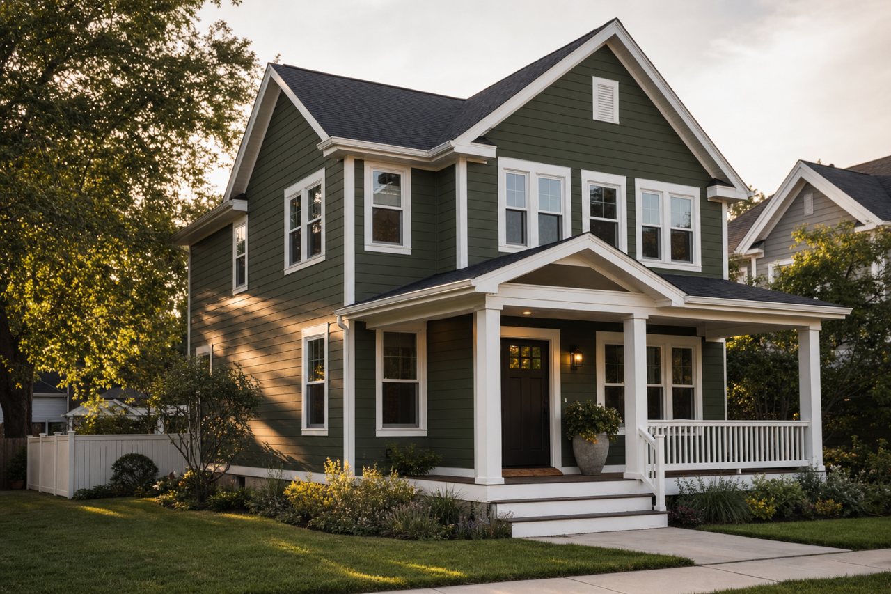 Chimichurri by Benjamin Moore on exterior