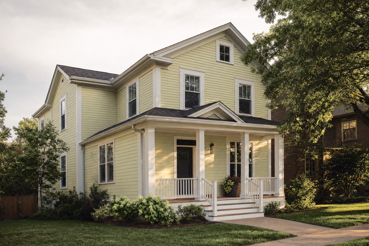 Peaceful by Benjamin Moore on exterior
