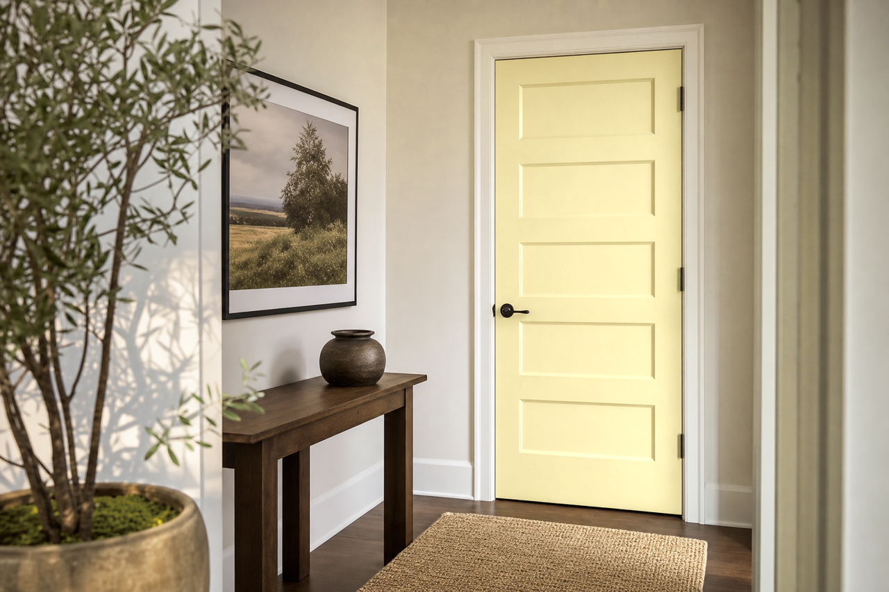 Lime by Benjamin Moore on interior-doors