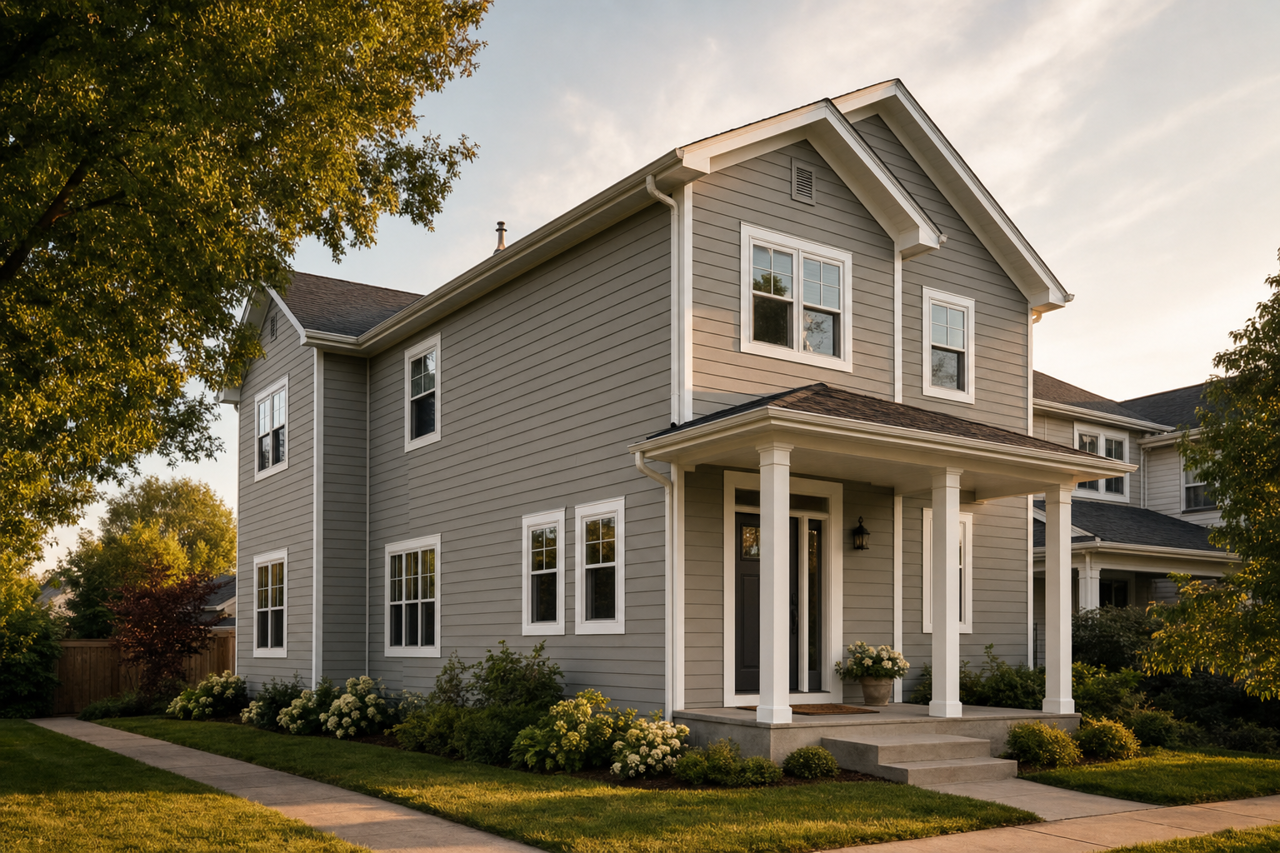Tweed by Benjamin Moore on exterior
