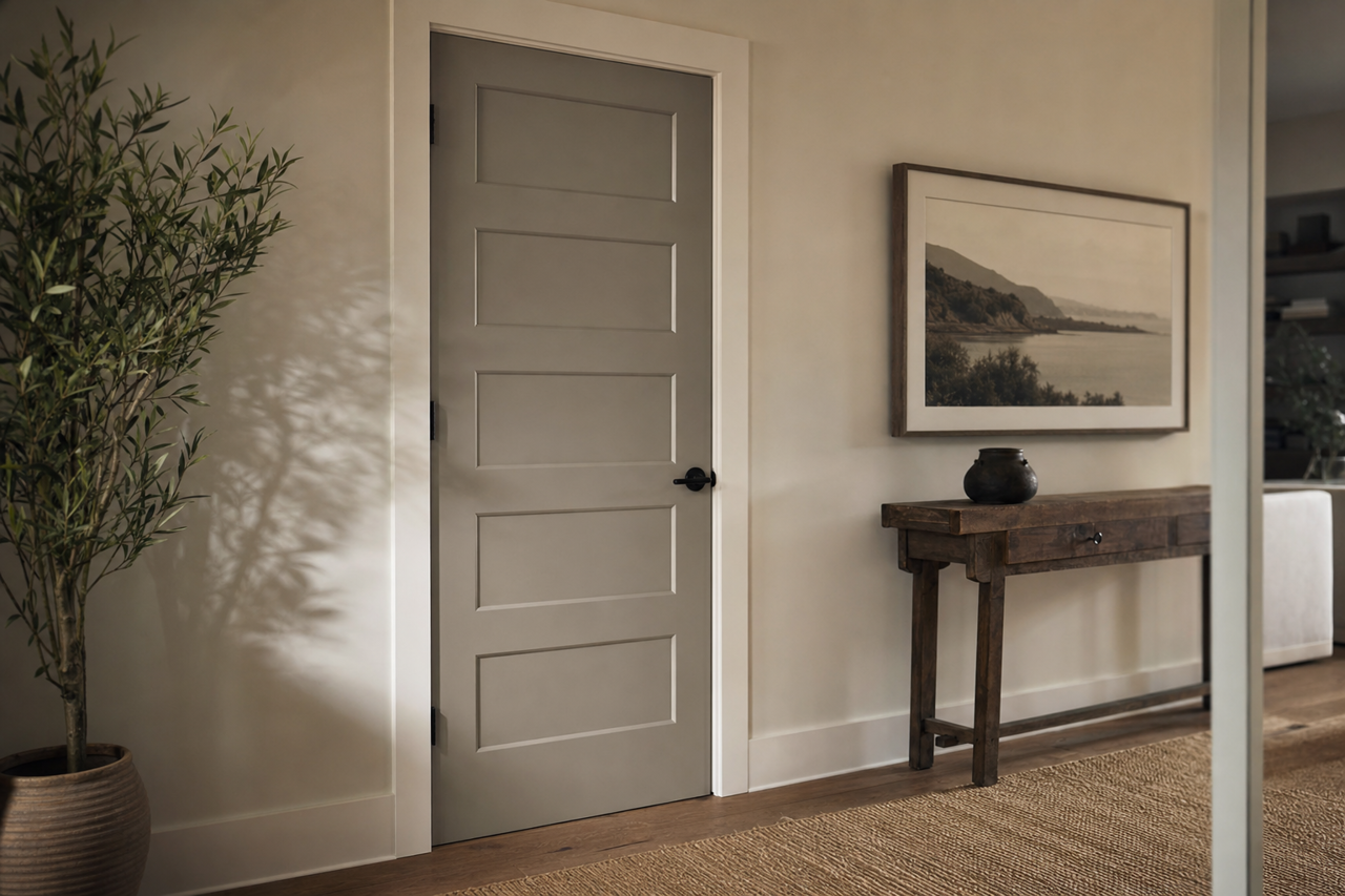 Tweed by Benjamin Moore on interior-doors