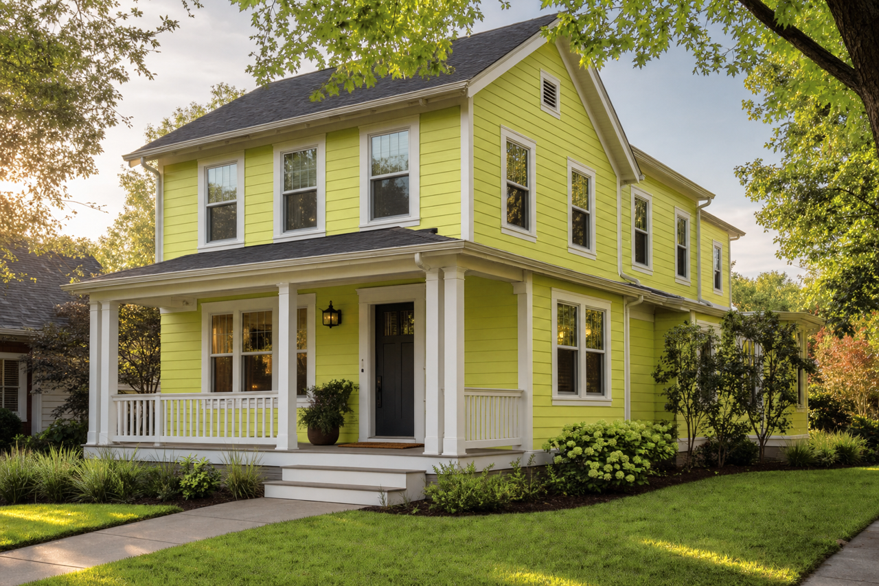 Limeade by Benjamin Moore on exterior