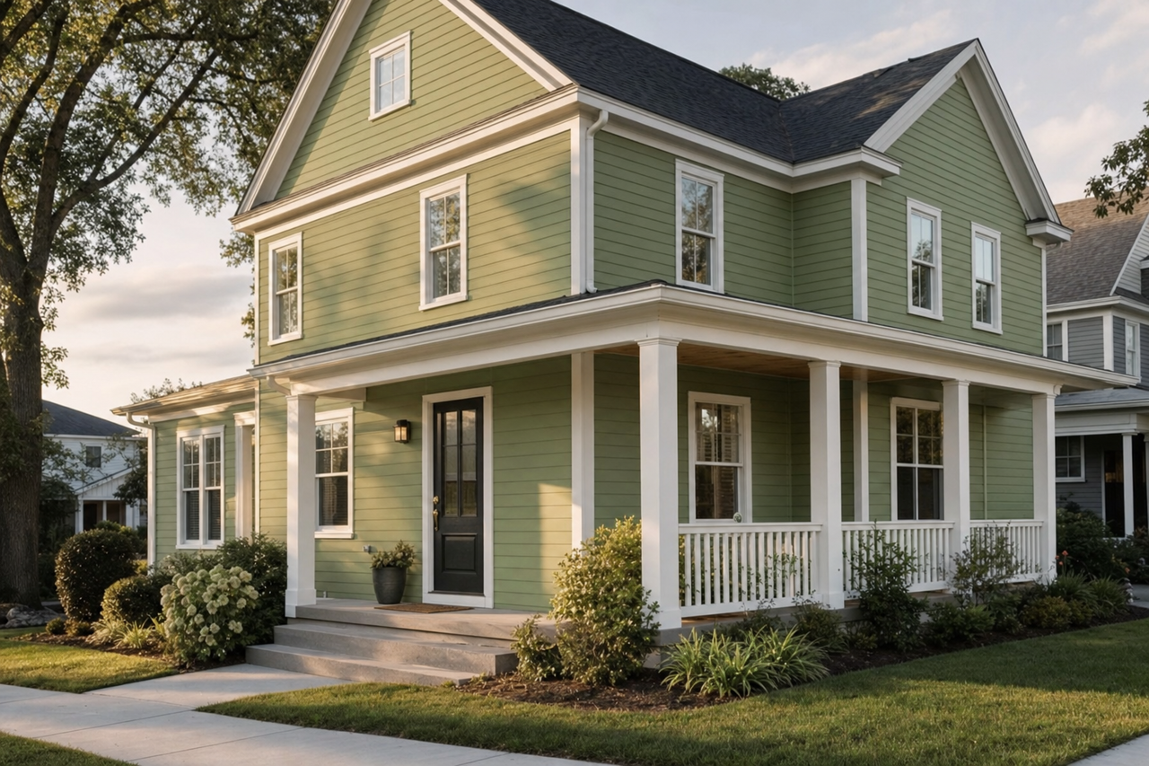 Green by Benjamin Moore on exterior