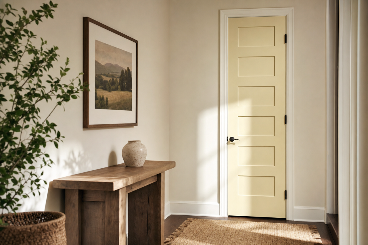 Handmade by Benjamin Moore on interior-doors