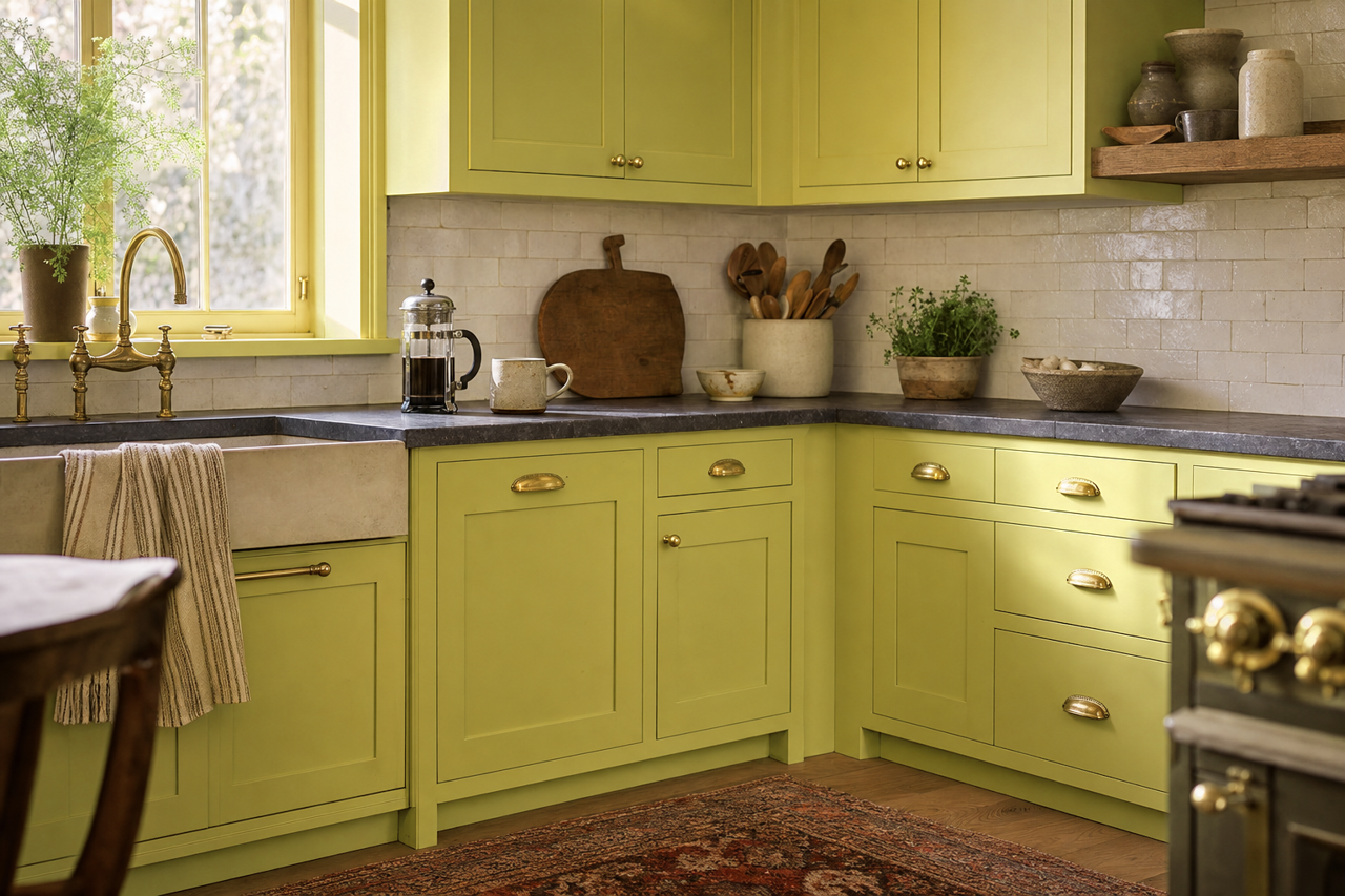 Martini by Benjamin Moore on cabinets