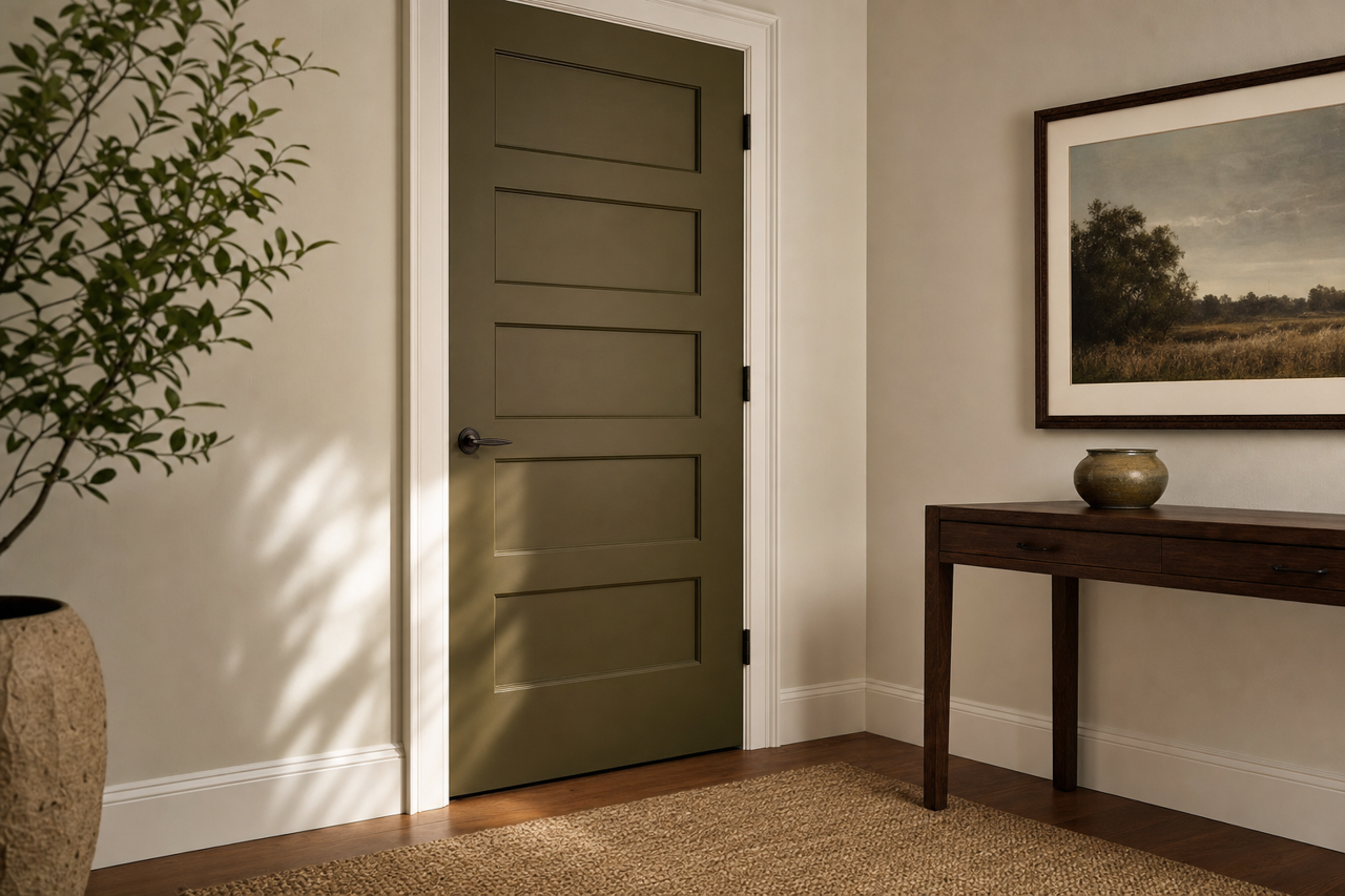 Jungle by Benjamin Moore on interior-doors