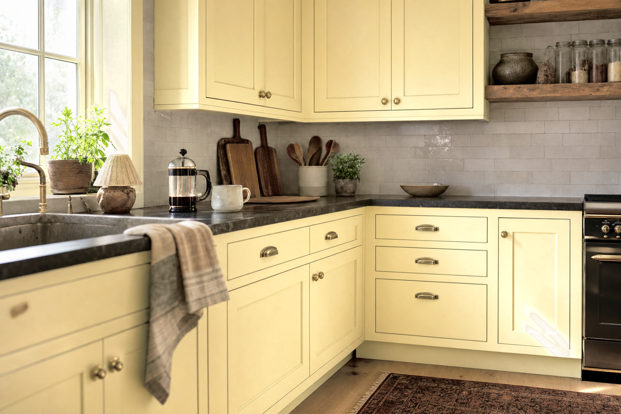 Melted by Benjamin Moore on cabinets