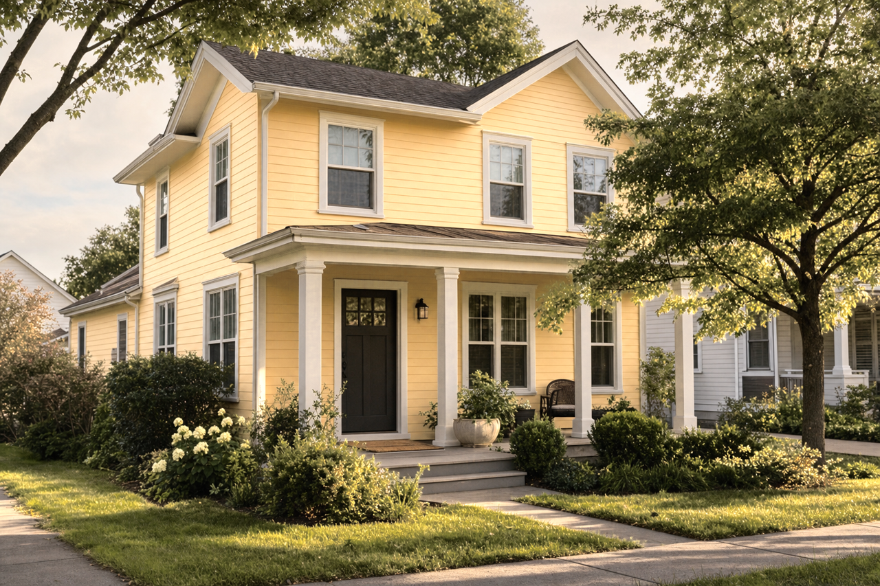 Warm by Benjamin Moore on exterior