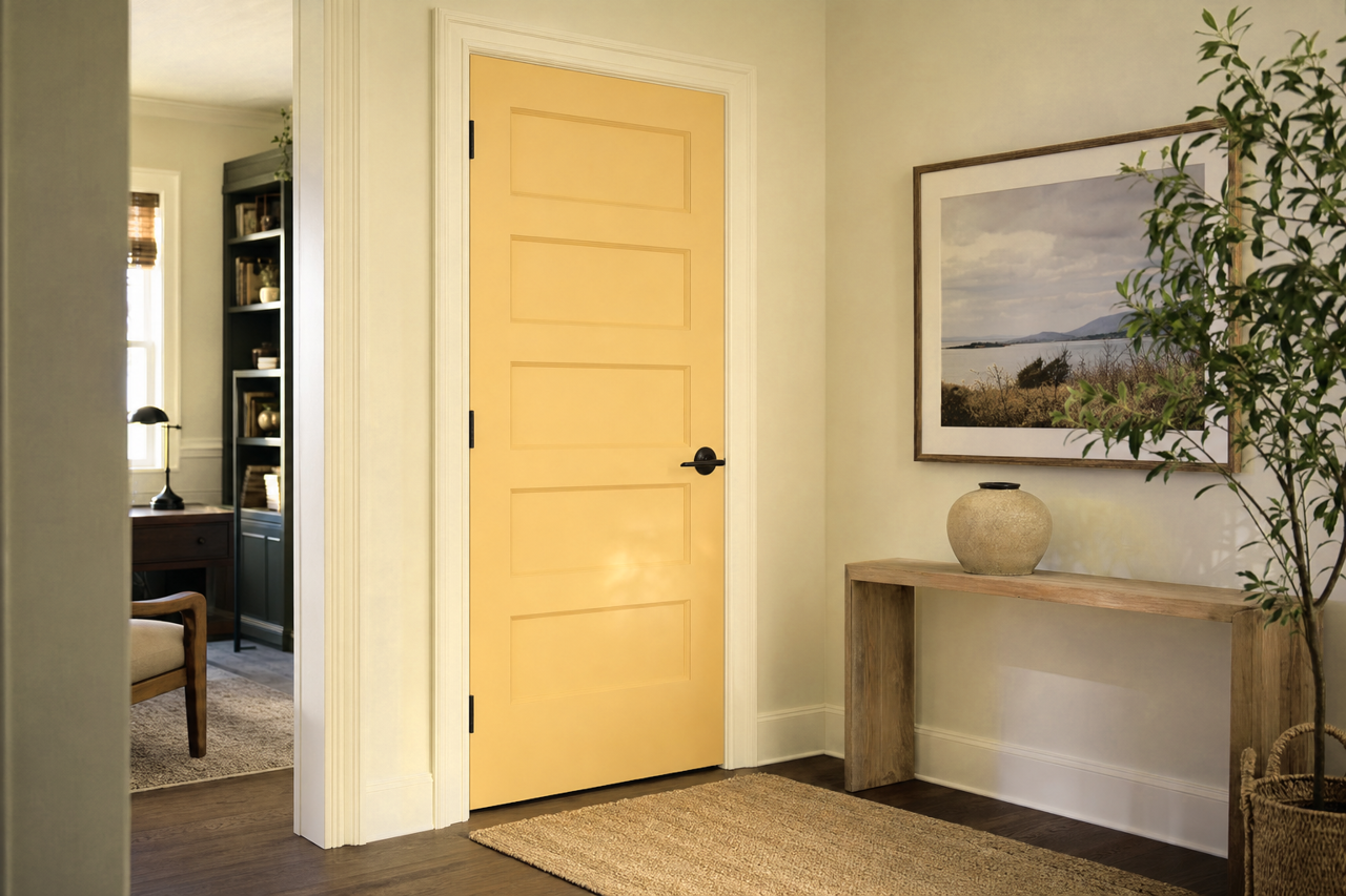 Warm by Benjamin Moore on interior-doors