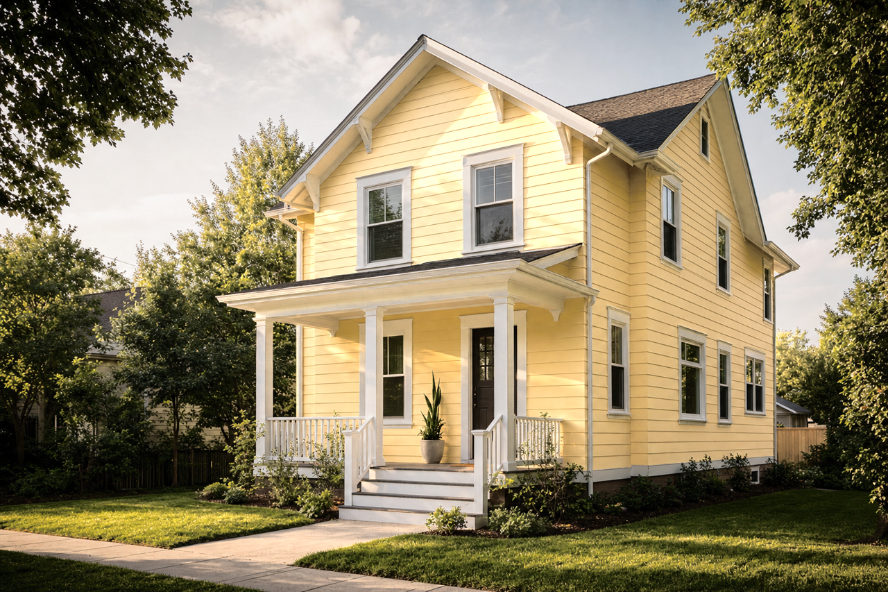 Yellow by Benjamin Moore on exterior