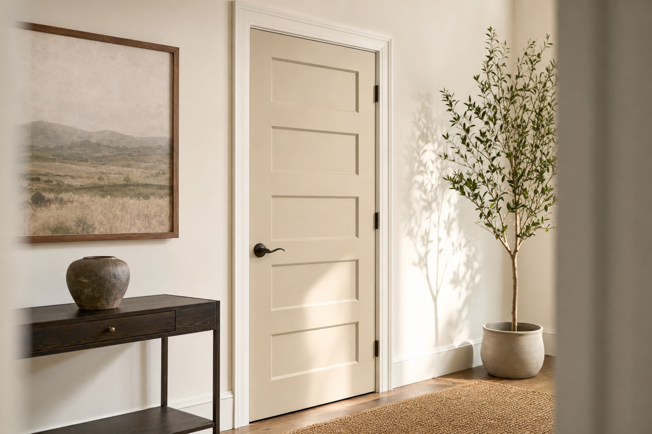 Sea by Benjamin Moore on interior-doors