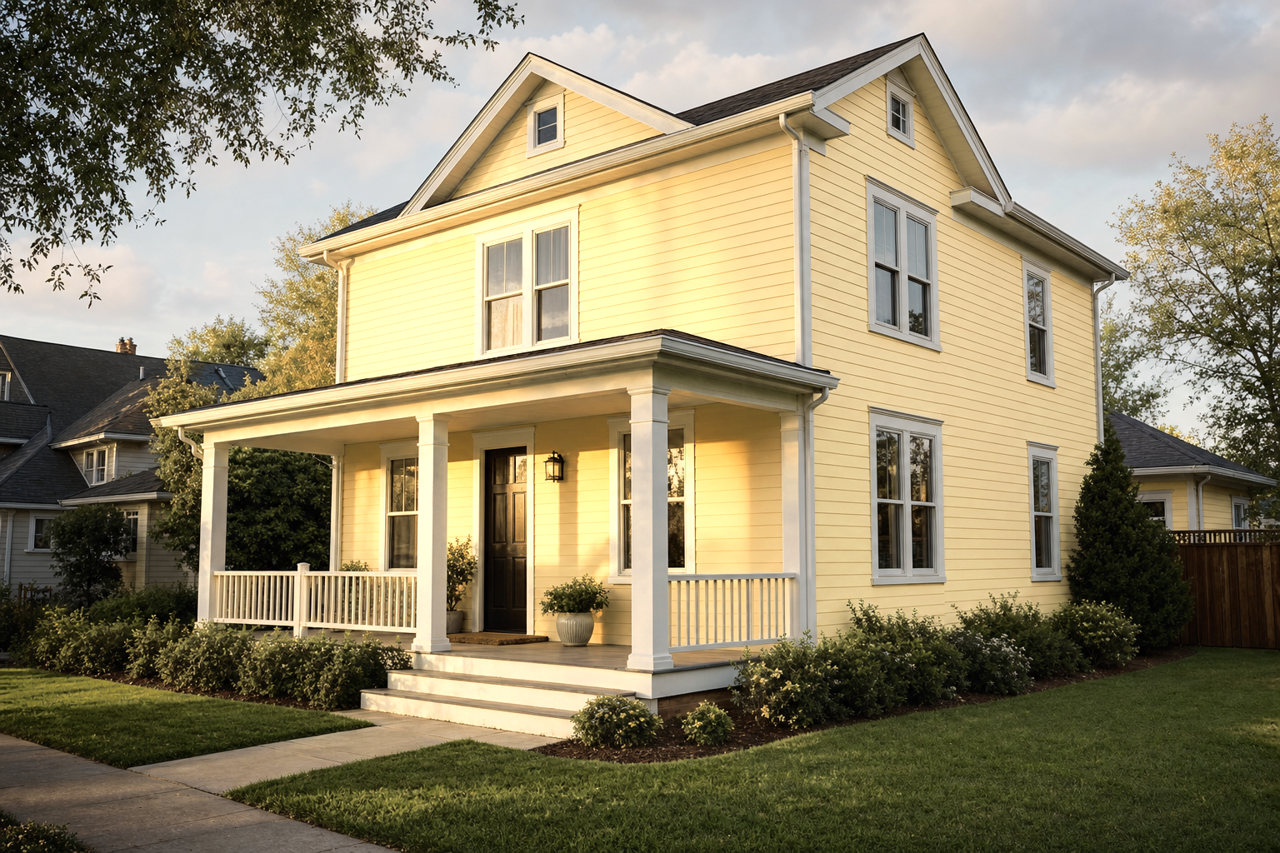 Honeybee by Benjamin Moore on exterior