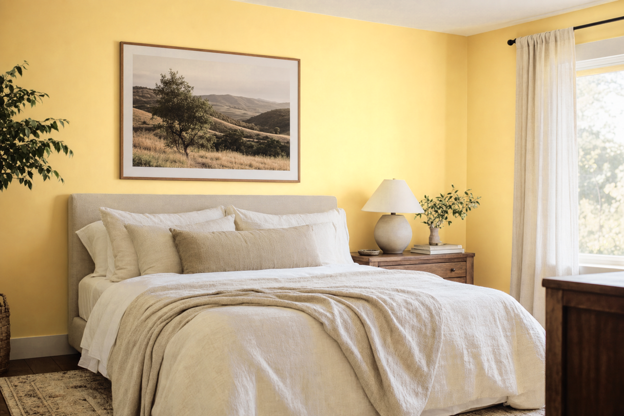 Honeybee by Benjamin Moore on interiors